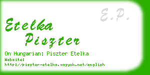 etelka piszter business card